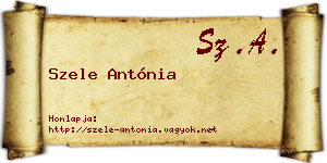 Szele Antónia névjegykártya